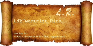 Löwentritt Rita névjegykártya